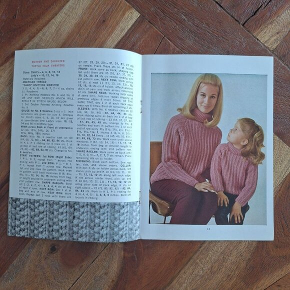 Family‎ Sports Knit Crochet Star Booklet 219 American Thread Learn Indian Nehru - Picture 2 of 7